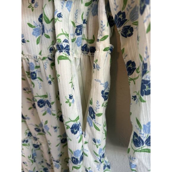 Sweet Baby Jamie‎ Floral Midi Sweetheart Neck Dress L Ditsy Cottagecore Prairie - Picture 8 of 13